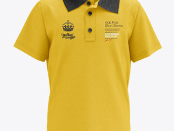 Kids Polo HQ Mockup - Front View