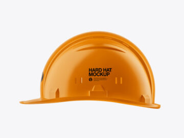 Glossy Hard Hat Mockup - Side View