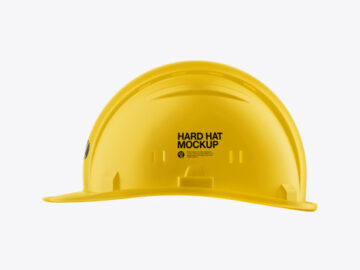 Matte Hard Hat Mockup - Side View
