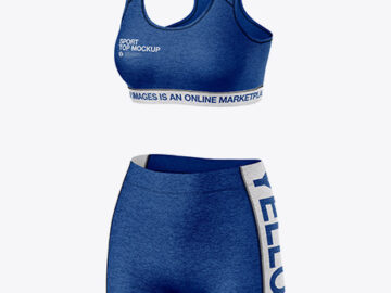 Melange Women's Sport Kit Mockup - Half Side View