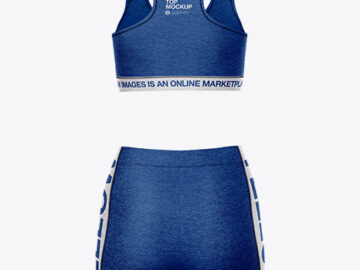Melange Women's Sport Kit Mockup - Back Half Side View