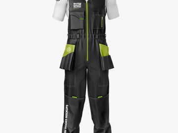 Working Overalls Mockup – Front  View