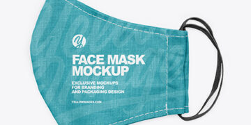 Folded Face Mask Mockup
