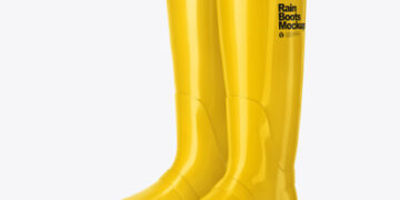 Glossy Rain Boots Mockup