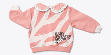 Baby Girl Ruffle Collar Jumper Mockup