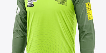 Goalkeeper Long Sleeve T-Shirt Mockup - Half Side View