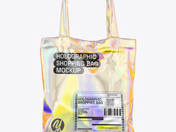 Holographic Shopping Bag Mockup