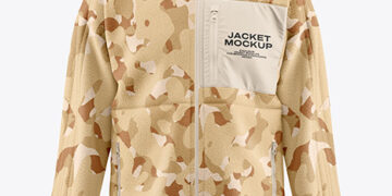 Men's Fleece Jacket Mockup - Front View