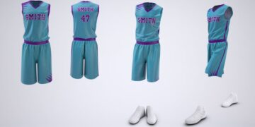 Basketball Uniform Jersey and Shorts Mock-Up
