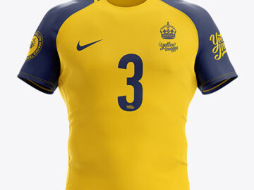 Men’s Rugby Jersey Mockup - Front View