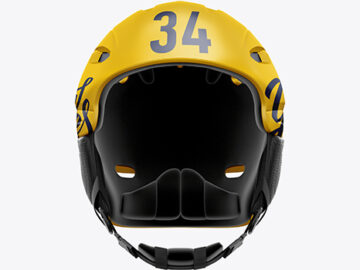 Ski Helmet Mockup - Front View