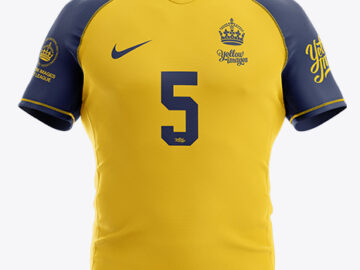 Men’s Rugby Jersey Mockup - Front View