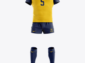 Men’s Full Rugby Kit HQ Mockup - Front View