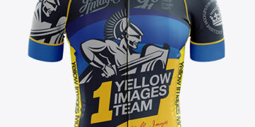Men's Cycling Jersey Mockup - Front View