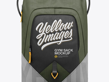 Gym Sack Mockup - Front View