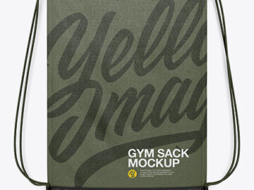 Gym Sack Mockup - Back View