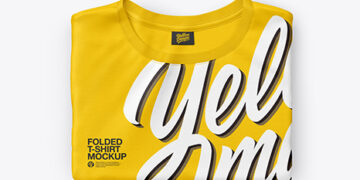 Folded T-Shirt Mockup - Top View
