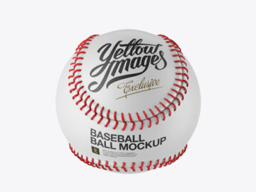 Baseball Ball Mockup - High-Angle Shot