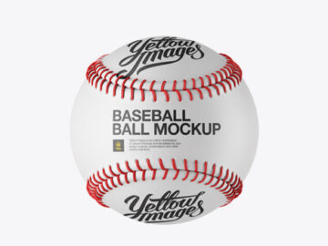Baseball Ball Mockup - Front View
