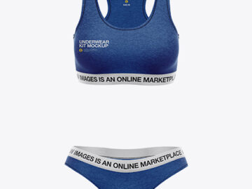 Melange Women`s Underwear Kit Mockup - Front View