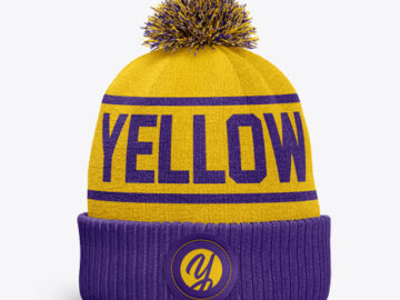 Winter Hat Mockup - Front View