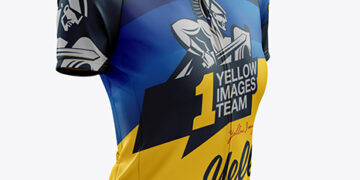 Women’s Classic Cycling Jersey mockup (Right Half Side View)