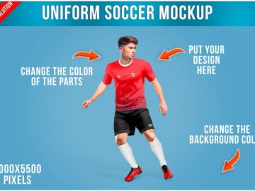 Player Soccer Uniform Mockup