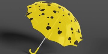 Transparent Umbrella Mockup
