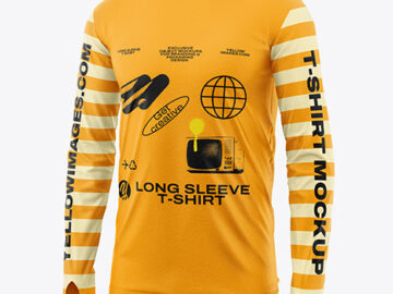 Men’s Long Sleeve T-Shirt Mockup - Half SideView